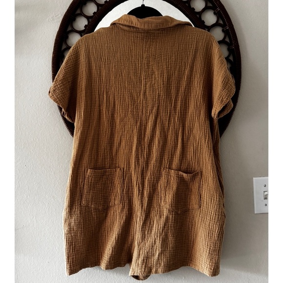 Mable cotton gauzy tan romper size small - Picture 2 of 7